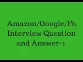 Amazon Job Interview Question and Answers Check an array is Consecutive array