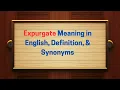 Expurgate Meaning in English Definition Synonyms Thesaurus Thrive