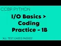 Basics Coding Practice - 1B Answers Python For Beginners NxtWave CCBP 4 0