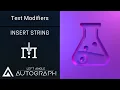 Insert String Text Modifiers