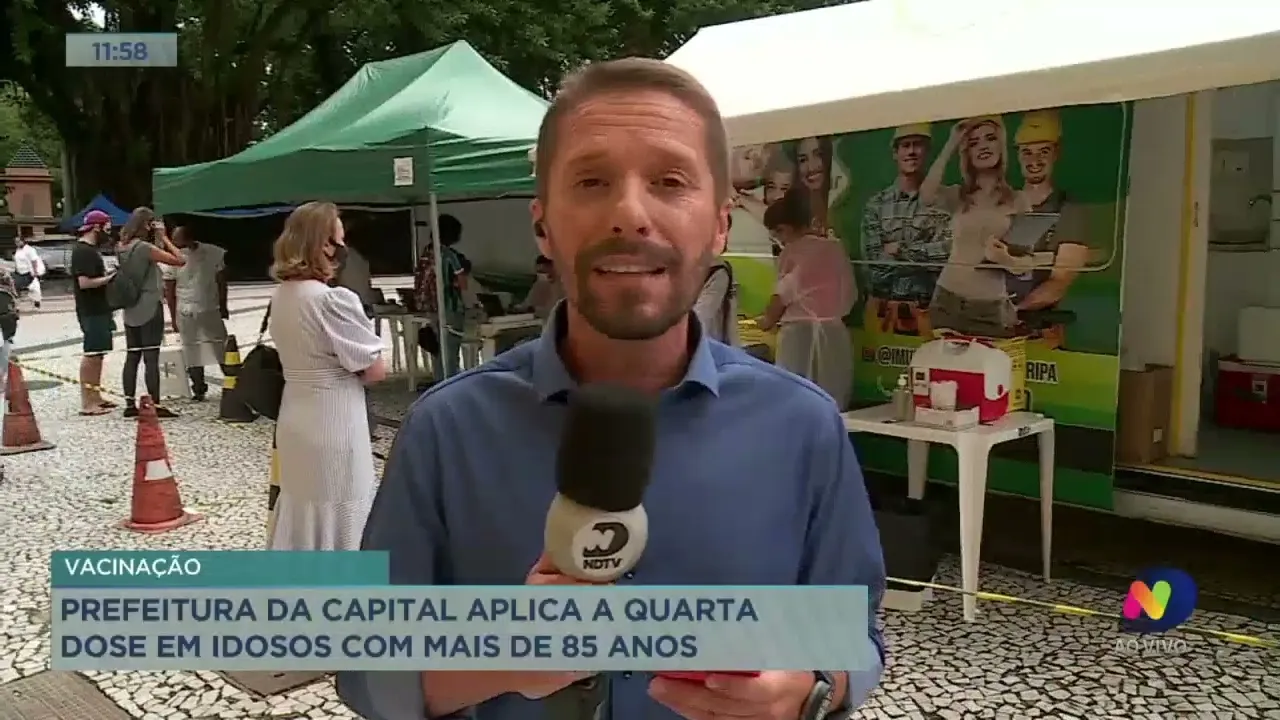 Prefeitura de Florianópolis aplica a quarta dose em idosos com mais de 85 anos