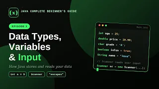 How Java Stores Your Data Variables Data Types User Input Explained Ep 3