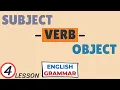 Subject Verb Object Word Order Basic English Grammar English learning