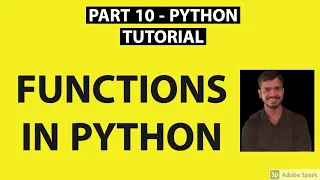 Part 10 - Python Tutorial Functions In Python With Examples