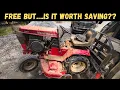 FREE Wheel Horse Garden Tractor sitting for YEARS WILL IT RUN