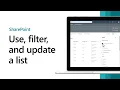 Getting started with SharePoint - Use filter and update lists in sites