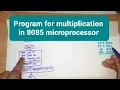 U2 L14 Program for multiplication in 8085 Microprocessor Multiplication ALP in 8085 microprocessor