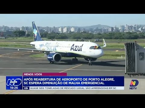 Após reabertura do aeroporto de Porto Alegre, SC enfrenta redução de voos