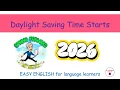 Daylight Saving Time Starts March 8 2026 Easy English for language learners