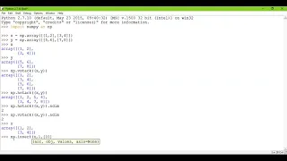 Numpy part 11 Numpy Array Stacking Vertical Horizontal Stacking Inserting Appending of arrays