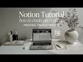 NOTION TUTORIAL How to Create Aesthetic Personal Finance Budget Tracker in Notion from scratch