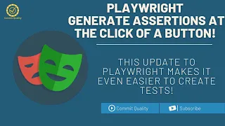 Playwright - Generate Assertions with ONE Button Click