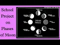 How to Draw Easy and Simple Phases of Moon School Project on Phases of Moon Drawing for Students