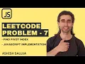 Find Pivot Index LeetCode Solution in JavaScript Hindi 50 LeetCode Challenges 7