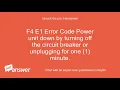 Maytag washer displays error code E1 and F4