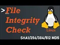 File Checksum Integrity Check on Linux - File Security Hash SHA- MD5 Ubuntu