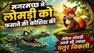 लोमड़ी ने खेला ऐसा दिमागी खेल… मगरमच्छ रह गया दंग! 🔥