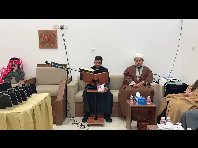 ⁣جانب من حفل تكريم مدرسة دار الصراط المستقيم والمشاركين في الدورات القرآنية وكلمة امام المسجد