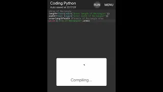 Area of Rectangle Python coding