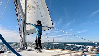 Wing-on-Wing Sailing and a Bridge Fail on Our Way to Florida – Ep. 269