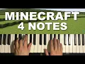 How To Play This Minecraft Song on Piano with just 4 Notes