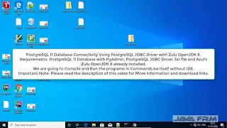 How to connect to PostgreSQL 11 using PostgreSQL JDBC Driver with Azul Zulu OpenJDK 8