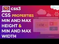 CSS3 Properties max-height min-height max-width min-width Learn CSS CSS for beginners