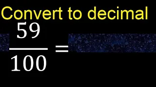 Convert to decimal How To Convert Decimals to Fractions