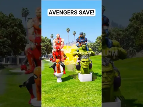 😱 SKIBIDI TOILET SPIDER-MAN & HULK TRAPPED by ZOMBIES! Avengers SAVE THEM! 💥 | GTA 5 #shorts