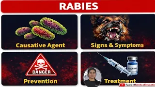 Rabies | Pathophysiology | Causative agent | Incubation Period | Sign & Symptom | Tests | Prevention