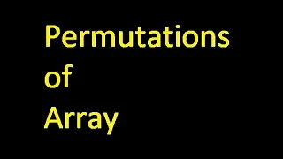 Leetcode 46 - Permutations Recursion Backtracking