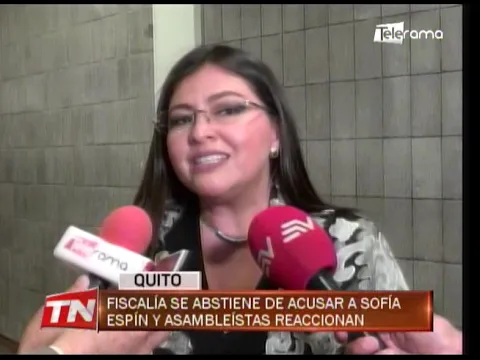 Fiscalía se abstiene de acusar a Sofía Espín y asambleístas reaccionan