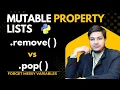 Python List Methods Remove by Name vs Remove by Position