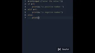 Positive Negative or Zero Program in Python Python for Beginners