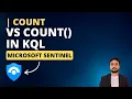 Use count - operator vs function in KQL