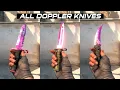 CS2 All Doppler PHASE 2 Knives - In Game showcase 4K60FPS