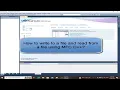How to write and read from a file using MFC C