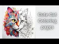 Cute Cat Coloring Pages