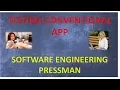 CHAPTER 18 TESTING CONVENTIONAL APP SE Pressman