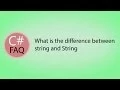 Difference between string and String in C