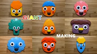 GIANT Noodle & Pals smile clay cracking making collection 3 거대 국수와 친구들 누들 웃는입 클레이로 만들기 모음 3
