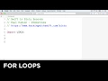 For loops - Swift in Sixty Seconds