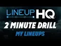 ROTOGRINDERS LINEUP TUTORIAL - MY LINEUPS