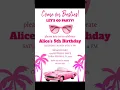 Barbie Malibu Birt ay Invitation