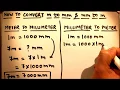 HOW TO CONVERT METER TO MILLIMETER AND MILLIMETER TO METER