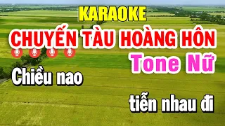 Karaoke Chuyến Tàu Hoàng Hôn Tone Nữ ( Am ) Nhạc Sống 2026 | Trọng Hiếu Beat