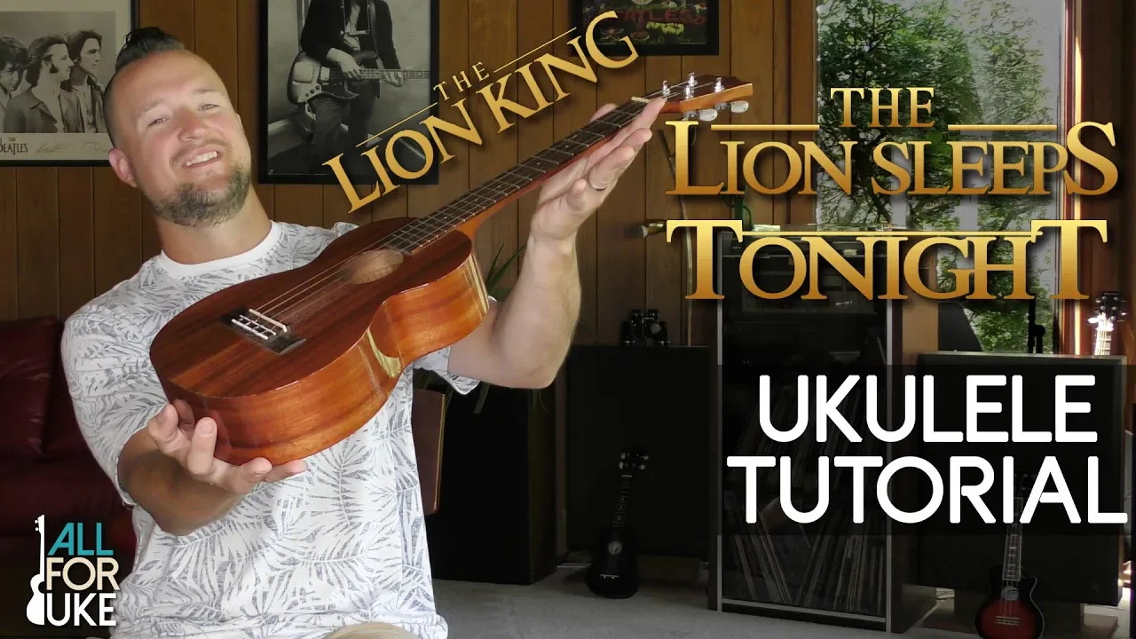 The Lion Sleeps Tonight - The Tokens (Ukulele Tutorial + Play Along) THE LION KING SOUNDTRACK