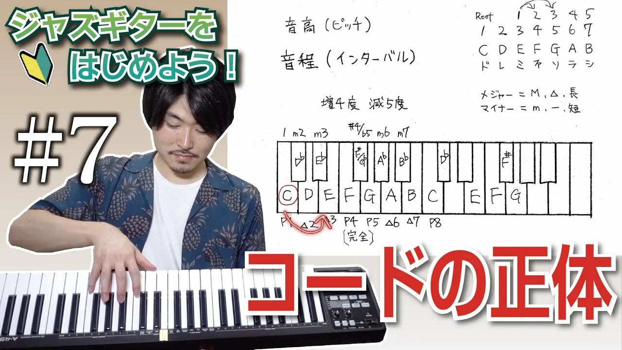 絶対にわかる音程と度数、コード理論について解説します【ジャズギター入門#7】