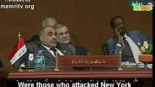  كلمة للتاريخ   كلمة الزعيم الليبي  معمر القذافي في قمة دمشق دندنها
