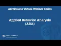 Applied Behavior Analysis Webinar